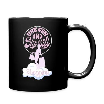 Shopping Queen - Tasse einfarbig - Schwarz - Rechts