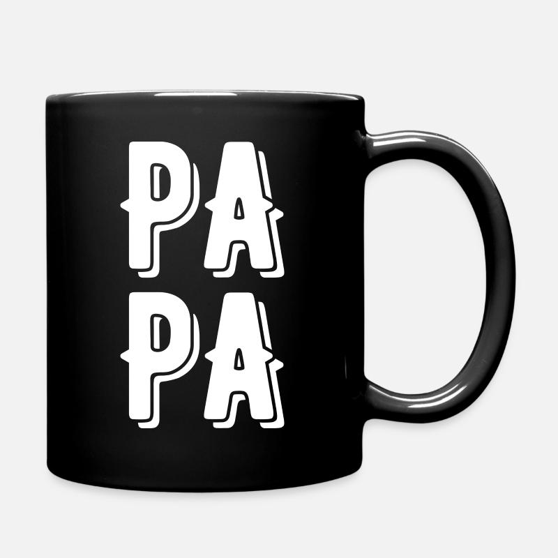 Papa - Tasse einfarbig - Schwarz