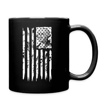 USA George Washington America stars and stripes - Full Colour Mug - black - Right