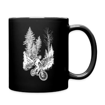 Design aventureux pour les balades à vélo sauvage - Mug uni - noir - Droite