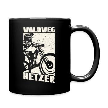 Waldweg Hetzer - Tasse einfarbig - Schwarz - Rechts
