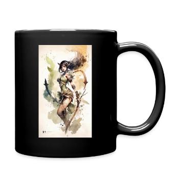 Amazonas Elfe - Tasse einfarbig - Schwarz - Rechts