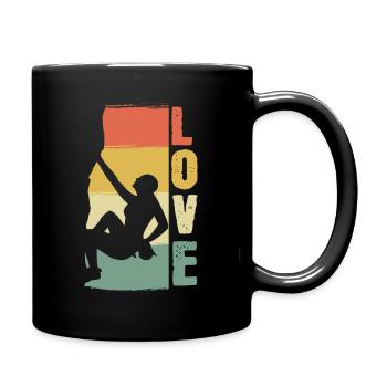 Amour Escalade Montagne Personne Aventureuse - Mug uni - noir - Droite