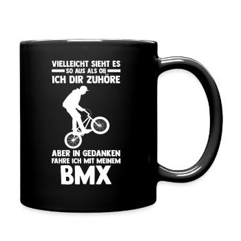 Fahrrad BMX - Tasse einfarbig - Schwarz - Rechts