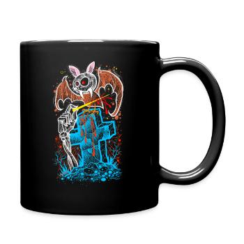 Fledermaus Gothic Halloween - Tasse einfarbig - Schwarz - Rechts