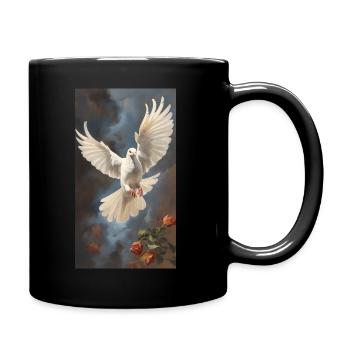 Colombe de la paix - Mug uni - noir - Droite