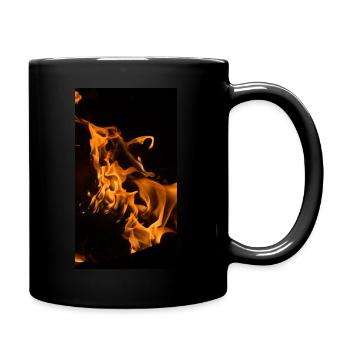 Feuer & Flamme - Tasse einfarbig - Schwarz - Rechts