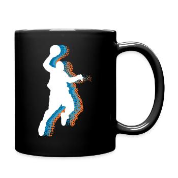 Basketball Basketballer - Tasse einfarbig - Schwarz - Rechts