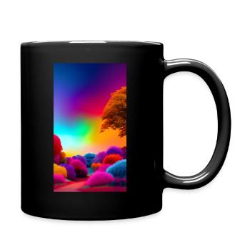 Leuchtendes Farbspektakel - Tasse einfarbig - Schwarz - Rechts