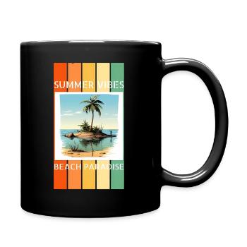 Summer Vibes - Tasse einfarbig - Schwarz - Rechts