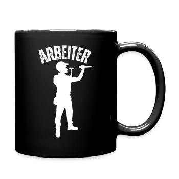 Arbeiter - Tasse einfarbig - Schwarz - Rechts