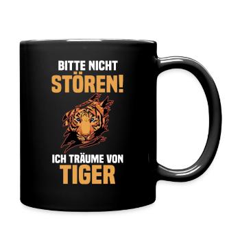 Tiger Motiv - Tasse einfarbig - Schwarz - Rechts