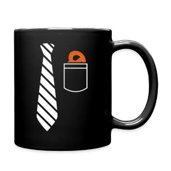 Conception de cravate - Mug uni - noir - Droite