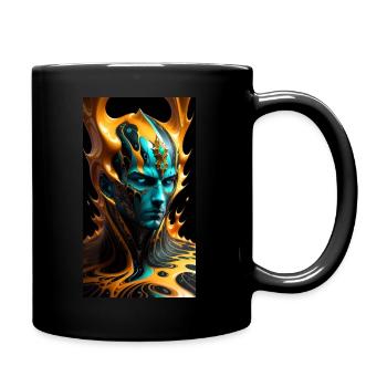 Cleni Kunst - Tasse einfarbig - Schwarz - Rechts