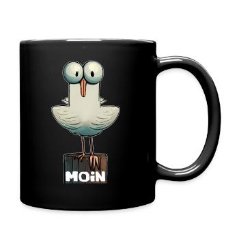 Moin shirt and the seagull. You are love, proof of love - Full Colour Mug - black - Right