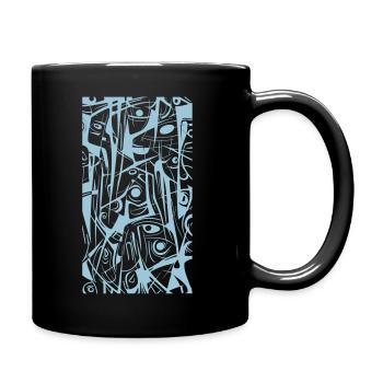 Lignes abstraites de conception de formes géométriques - Mug uni - noir - Droite