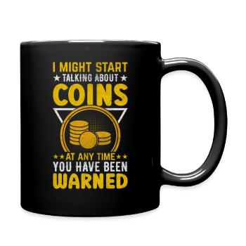 Coin Collector Coins Silver Coins Gold Coins - Full Colour Mug - black - Right