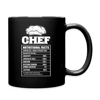 Lustiger Koch Saucier - Tasse einfarbig - Schwarz - Rechts