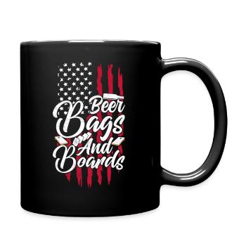 Beer Bags And Boards Bean Bag Toss Cornhole - Full Colour Mug - black - Right