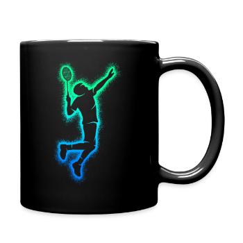 Joueurs de badminton Badminton Enfants Garçons Badminton - Mug uni - noir - Droite