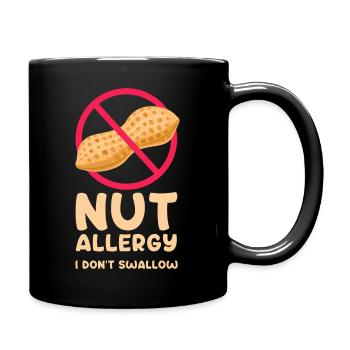 Allergie aux noix que je n’avale pas - Mug uni - noir - Droite