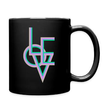AMOUR COLORÉ - Mug uni - noir - Droite