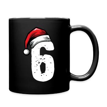 6 Numéro de Noël - Mug uni - noir - Droite