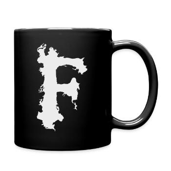 The Big F Feuerwehr Design Feuerwehrshirt - Tasse einfarbig - Schwarz - Rechts