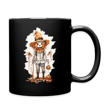 Magical Scarecrow Halloween Cottagecore - Full Colour Mug - black - Right