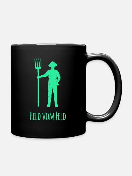 Held vom Feld - Tasse einfarbig - Schwarz