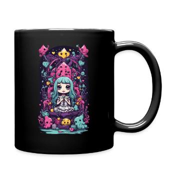 Kawaii Chibi démons Reine E-girl Goth Art - Mug uni - noir - Droite