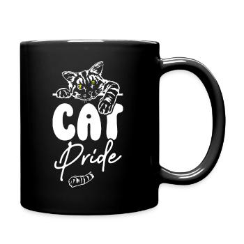 Cat Pride - Tasse einfarbig - Schwarz - Rechts