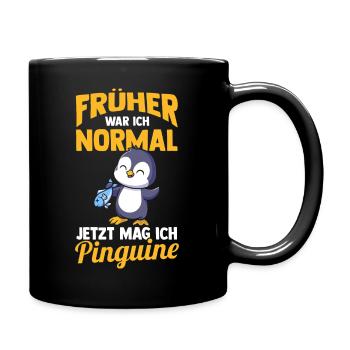 Pinguin - Tasse einfarbig - Schwarz - Rechts