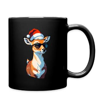 keep cool deer - Tasse einfarbig - Schwarz - Rechts