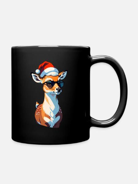 keep cool deer - Tasse einfarbig - Schwarz