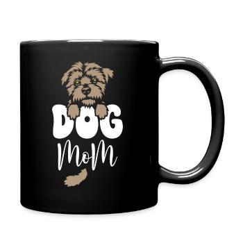 Dog Mom - Tasse einfarbig - Schwarz - Rechts