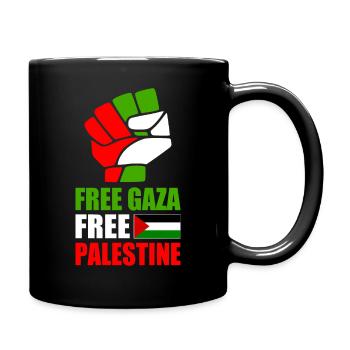 Free gaza Free palestine - Tasse einfarbig - Schwarz - Rechts
