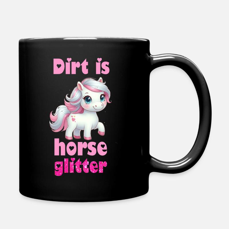 La saleté, c’est des paillettes de cheval - Mug uni - noir