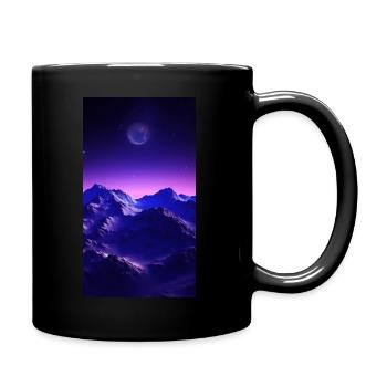 Merveilleux paysage montagneux - Mug uni - noir - Droite