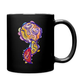 Organ Donation Tattoo Symbol - Full Colour Mug - black - Right