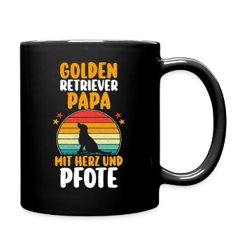Dog Golden Retrieverpapa Dog Daddy Golden Retriev - Full Colour Mug - black - Right