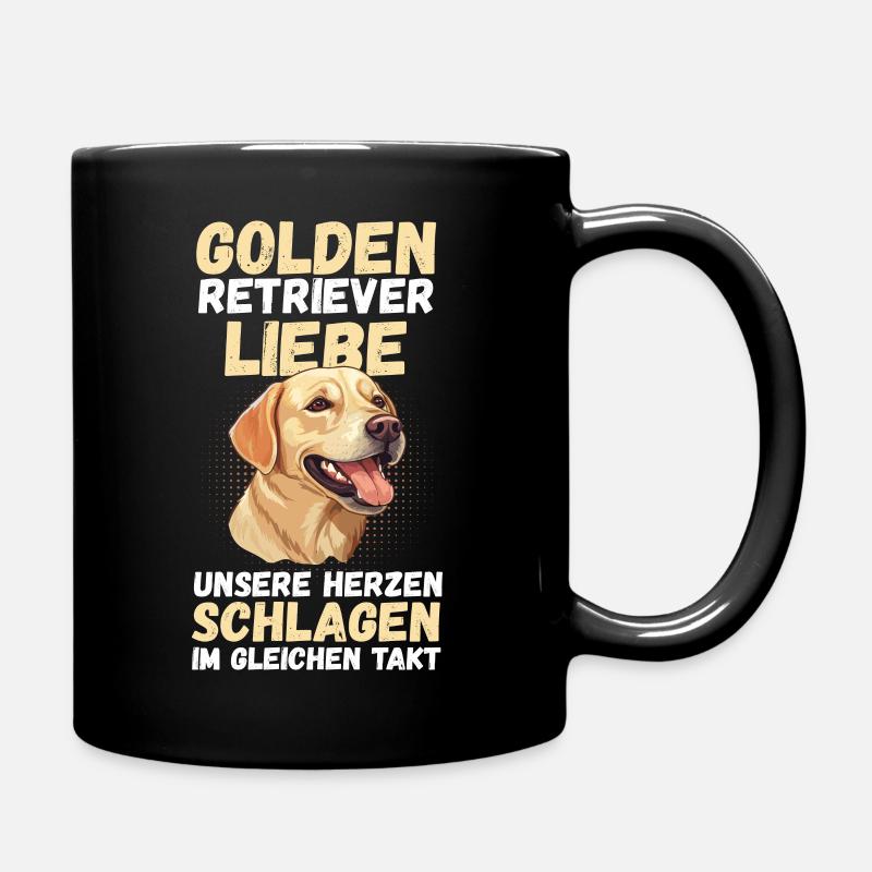 Hund Golden Retriever - Tasse einfarbig - Schwarz