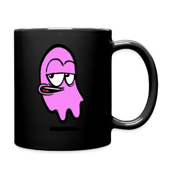 Chekker in Pink - Tasse einfarbig - Schwarz - Rechts