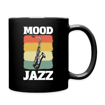 Vintage -Saxophon Instrumentalist - Tasse einfarbig - Schwarz - Rechts