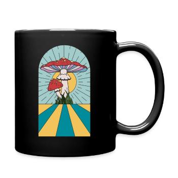 Fly Agaric Drawing - Full Colour Mug - black - Right