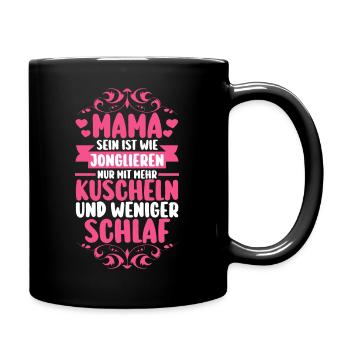 Mutter Muttertag Mama - Tasse einfarbig - Schwarz - Rechts
