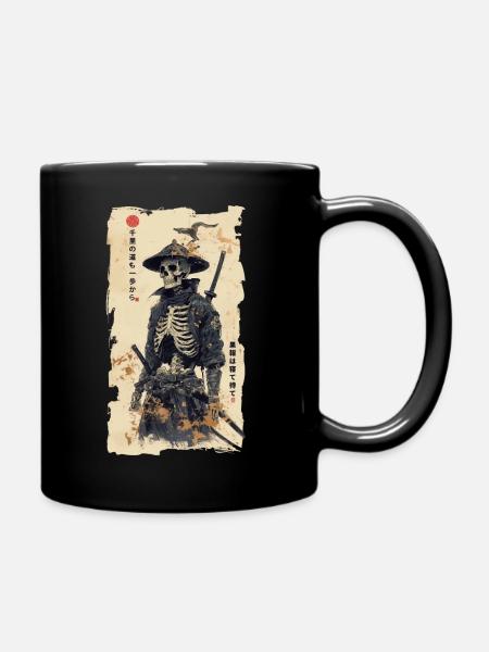 Skeleton Samurai - Tasse einfarbig - Schwarz