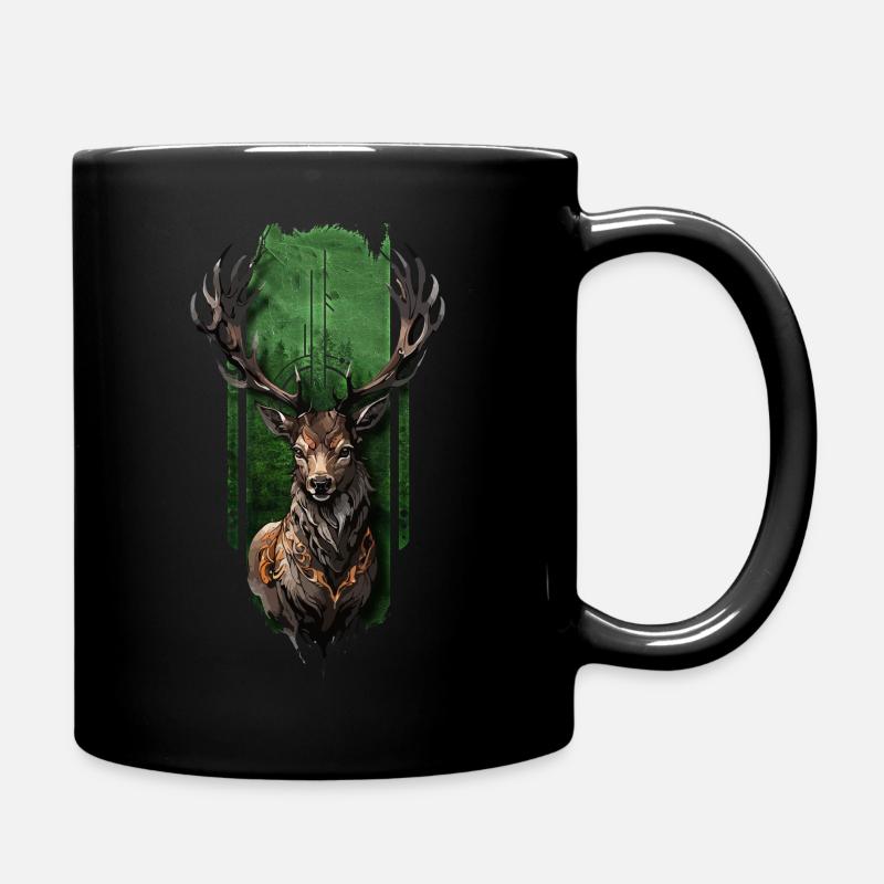 Königlicher Hirsch - Tasse einfarbig - Schwarz
