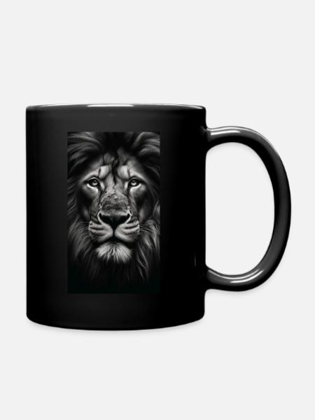 Leo - Vue majestueuse - Mug uni - noir
