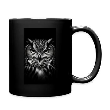 Mystischer Eule - Mystic Owl - Full Colour Mug - black - Right